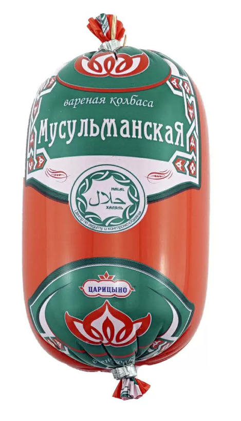 Колбаса вареная ИДЕЛЬ 400гр Мусульманская Халяль 1/12шт Царицыно