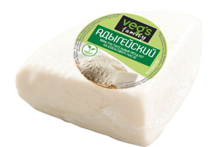 Сырный продукт VEGS FAMILY 220гр Адыгейский на кокосовом масле 1/8шт