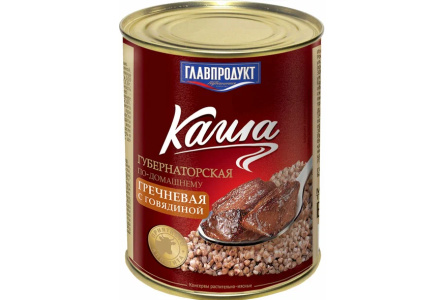 Каша гречневая ГУБЕРНАТОРСКАЯ 340гр С говядиной 1/20шт