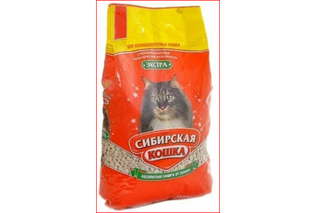 Наполнитель СИБИРСКАЯ КОШКА Экстра 7л комкующийся д/длиношерстных 1/4шт