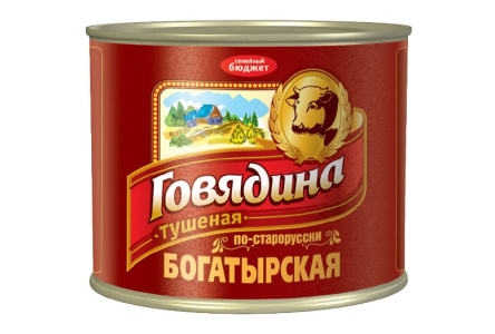 Говядина тушеная СЕМЕЙНЫЙ БЮДЖЕТ 500гр Богатырская по-старорусски ж/б 1/12шт