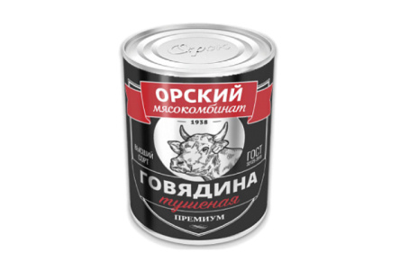 Говядина тушеная ОРСКИЙ 325гр Премиум в/с ГОСТ ж/б 1/36шт