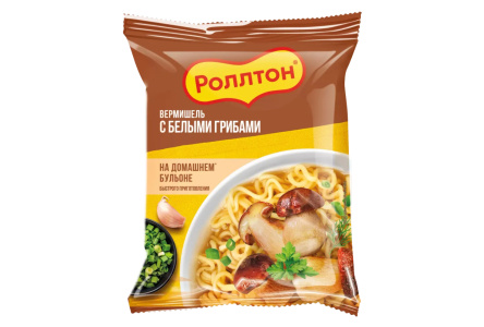 Вермишель РОЛЛТОН 60гр Белые грибы 1/42шт