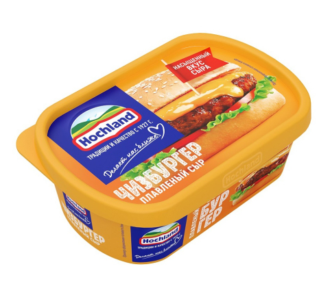 Сыр плавленый HOCHLAND 200гр Чизбургер 1/8шт ванна