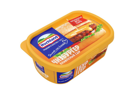 Сыр плавленый HOCHLAND 200гр Чизбургер 1/8шт ванна