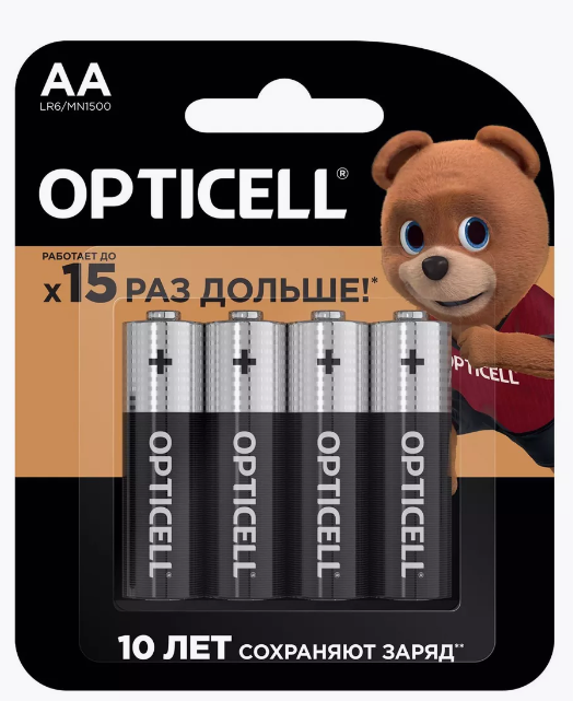 Батарейки OPTICELL AA 4шт 1/1шт