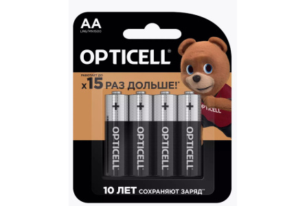 Батарейки OPTICELL AA 4шт 1/1шт
