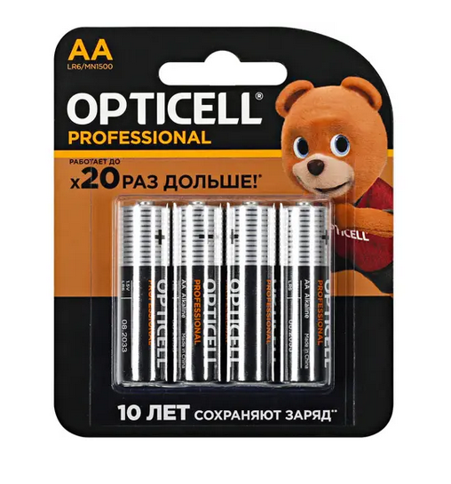 Батарейки OPTICELL Professional AA 4шт 1/1шт