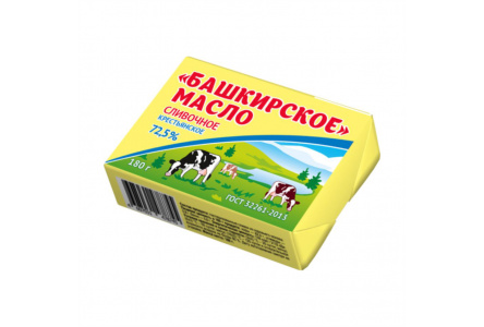 Масло АК сливочное Крестьянское 180гр 72,5% 1/12шт Башкирское
