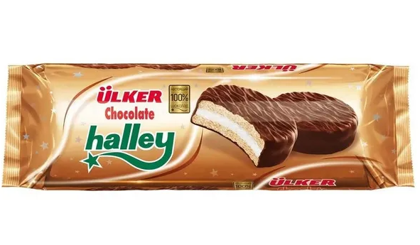 Печенье ULKER HALLEY 224гр сэндвич в шоколаде с маршмеллоу 1/12шт