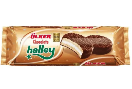 Печенье ULKER HALLEY 224гр сэндвич в шоколаде с маршмеллоу 1/12шт