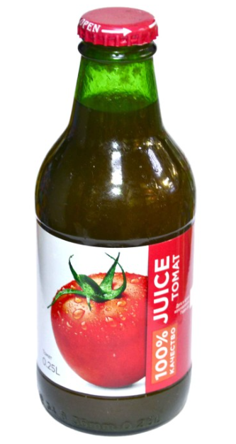 Сок BARINOFF 250мл Томат с солью ст/б 1/12шт