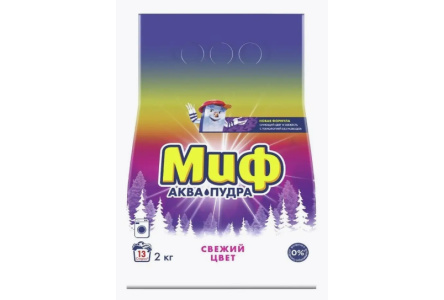 Порошок стиральный МИФ 2000гр Свежий цвет м/у автомат 1/8шт