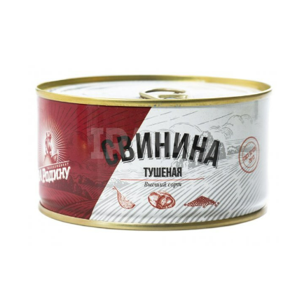 Свинина тушеная ЗА РОДИНУ 325гр ГОСТ ж/б ключ 1/36шт