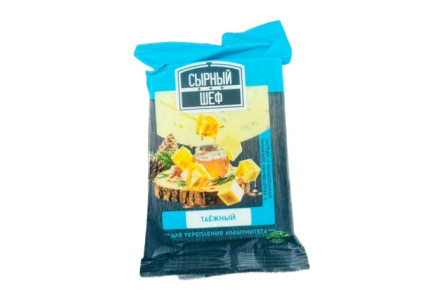 Сыр СЫРНЫЙ ШЕФ 180гр 50% Таёжный флоу-пак 1/8шт БЗМЖ