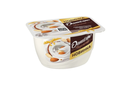 Продукт творожный ДАНИССИМО 130гр 6,8% Миндально кокосовый десерт 1/8шт