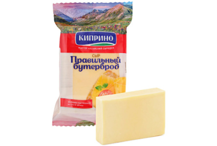 Сыр КИПРИНО 50% Правильный бутерброд