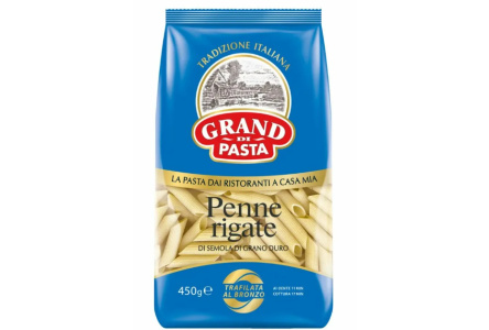 Макаронные изделия GRAND DI PASTA 450гр Penne Rigate Перья 1/12шт
