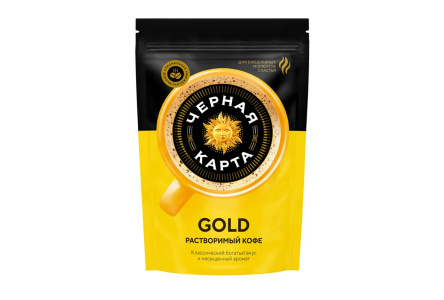 Кофе растворимый ЧЕРНАЯ КАРТА GOLD 130гр м/у 1/6шт