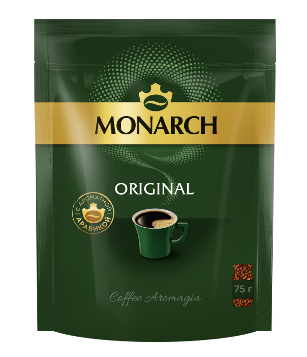 Кофе растворимый JACOBS MONARCH 75гр Оригинал м/у 1/15шт