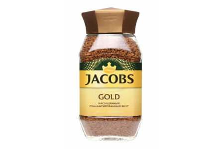 Кофе растворимый JACOBS GOLD 95гр ст/б 1/12шт