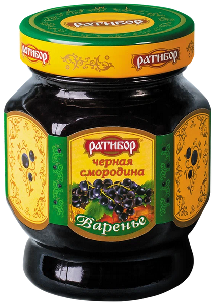 Варенье РАТИБОР 360гр Черная смородина ст/б 1/6шт