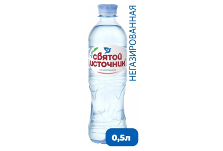 Вода питьевая СВЯТОЙ ИСТОЧНИК 0,5л негаз ПЭТ 1/12шт