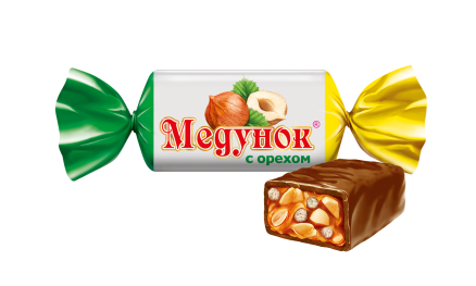 Конфеты СЛАВЯНКА 202гр Медунок с орехом 1/10шт