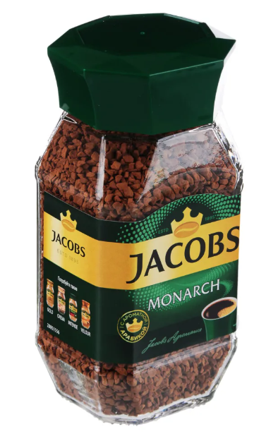 Кофе растворимый JACOBS MONARCH 190гр ст/б 1/6шт