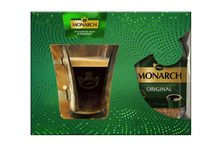 Кофе растворимый MONARCH 95гр Оригинал + чашка ст/б 1/6шт