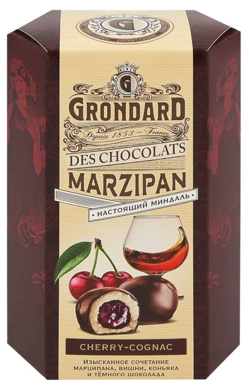 Набор конфет ГРОНДИНИ 140гр Вишня с коньяком 1/10шт