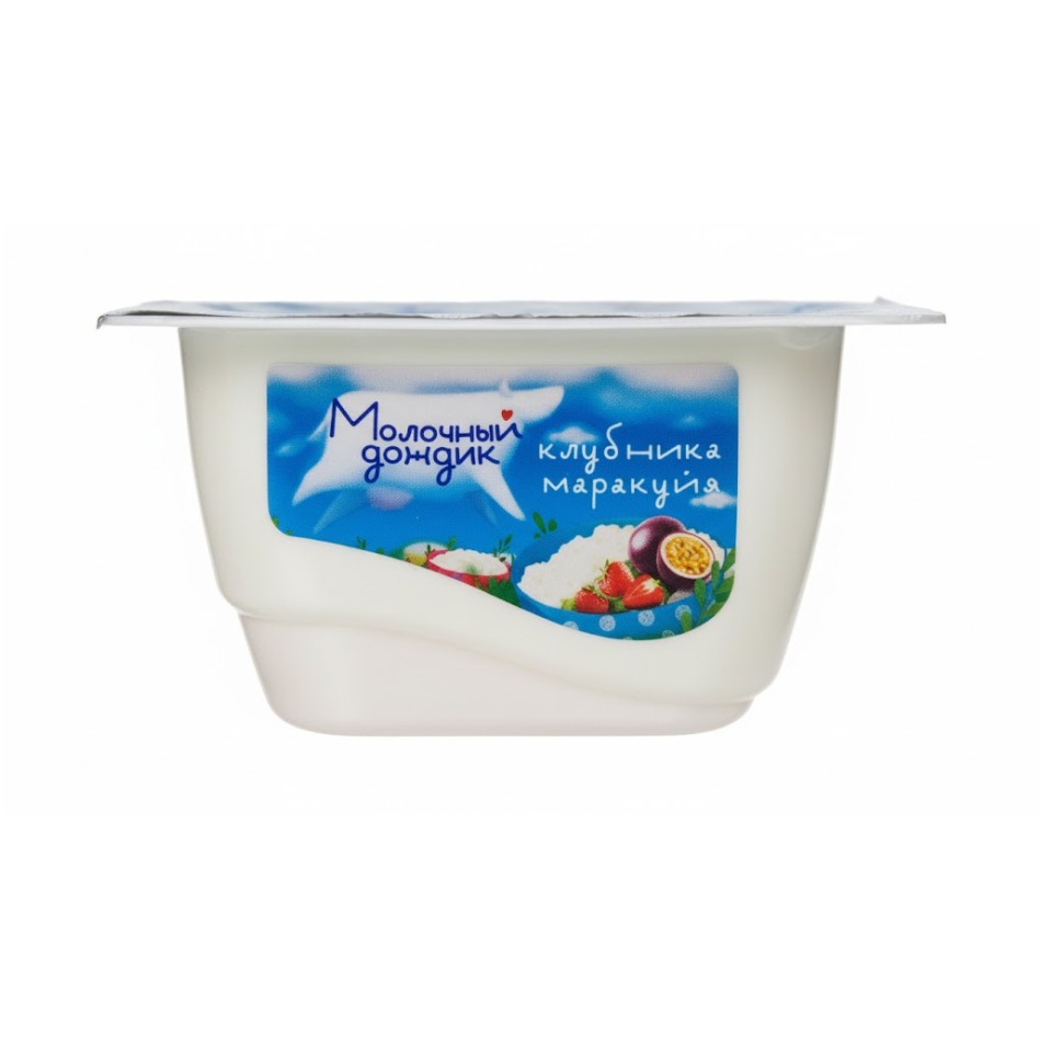 Йогурт МОЛОЧНЫЙ ДОЖДИК 130гр 4% Клубника 1/9шт Продукт без заменителя молочного жира