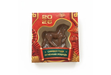 Фигурка СИМВОЛ ГОДА 42гр Лошадь/карамель 1/4шт
