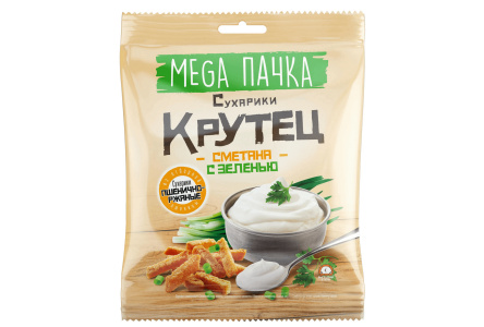 Гренки КРУТЕЦ 130гр Сметана/зелень 1/20шт
