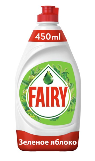 Средство д/мытья посуды FAIRY 450мл Зеленое яблоко Пена эффект 1/21шт