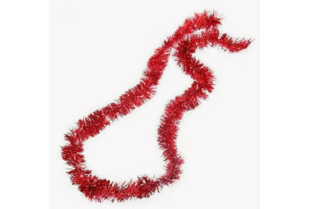 Мишура Классика с коротким ворсом 5*180см красная