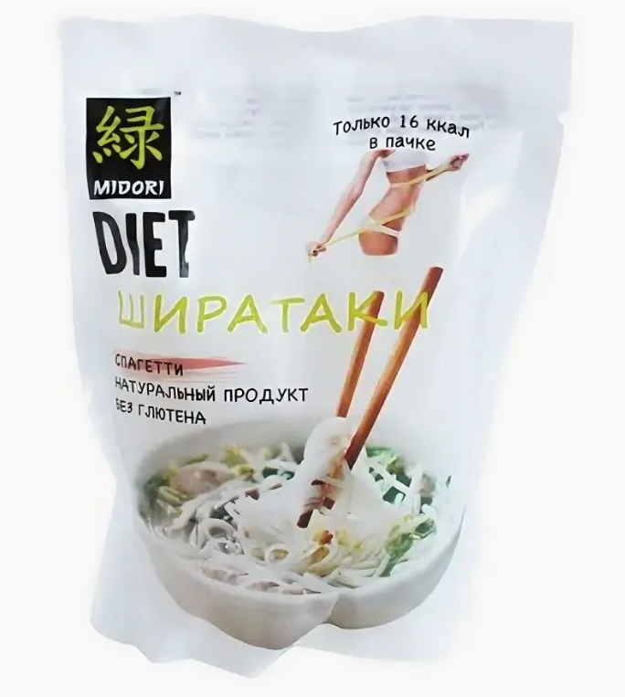 Лапша MIDORI 200гр Ширатаки спагетти 1/12шт
