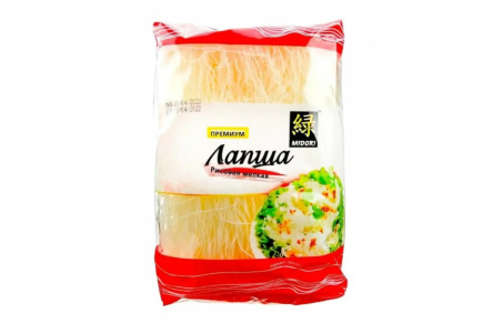 Лапша MIDORI 450гр Рисовая мелкая 1/24шт