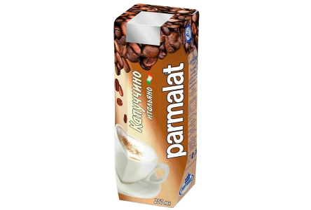 Коктейль молочный PARMALAT 250мл Капуччино Итальяно 1/12шт Продукт без заменителя молочного жира