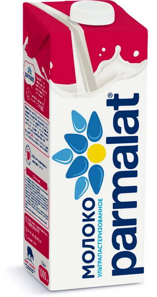 Молоко PARMALAT 1л 3,5% т/п 1/12шт Продукт без заменителя молочного жира