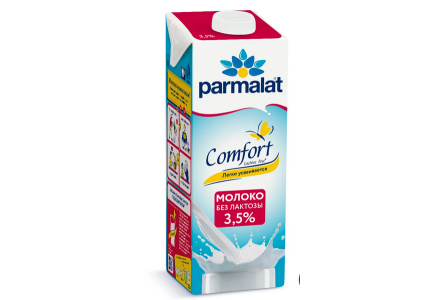 Молоко PARMALAT 1л 3,5% т/п безлактозное 1/12шт Продукт без заменителя молочного жира