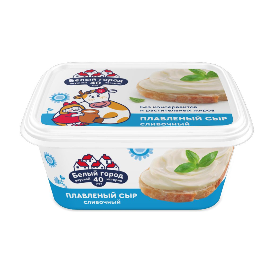 Сыр плавленый БЕЛЫЙ ГОРОД 120гр 36% Сливочный фольга 1/15шт