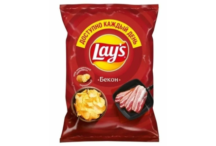 Чипсы LAYS 140гр Бекон 1/19шт