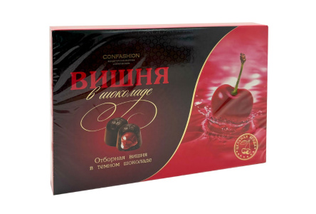 Конфеты ВИШНЯ В ШОКОЛАДЕ 210гр 1/8шт Саратовская