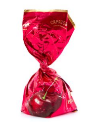 Конфеты ВИШНЯ В ШОКОЛАДЕ с помадной начинкой 1/3кг Саратовская