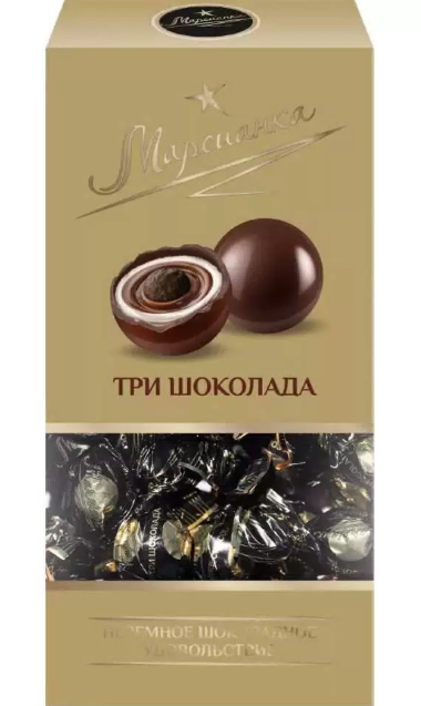 Конфеты МАРСИАНКА 180гр Три шоколада 1/24шт Сладкий орешек