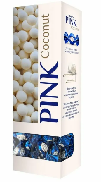 Конфеты PINK 163гр Coconut 1/16шт Сладкий орешек