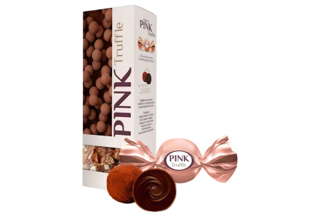 Конфеты PINK 163гр Truffle 1/16шт Сладкий орешек