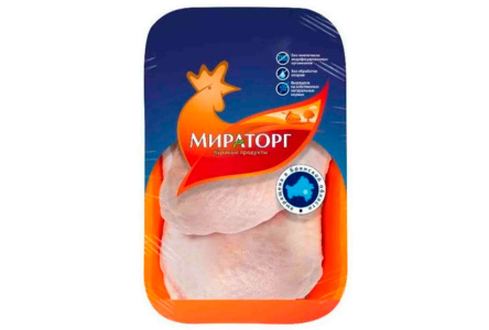 Бедро куриное МИРАТОРГ 750гр на кости п/д 1/12шт
