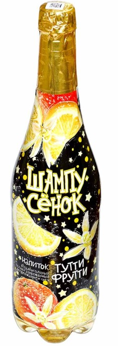 Шампанское детское ШАМПУСЕНОК 1л Тутти фрутти ПЭТ 1/6шт
